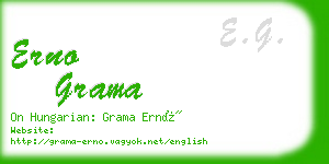 erno grama business card